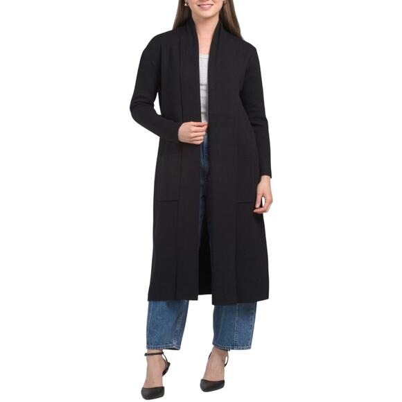 MAXSPORT Sweaters - MAXSport Jet Black Cardigan Size S Full Length